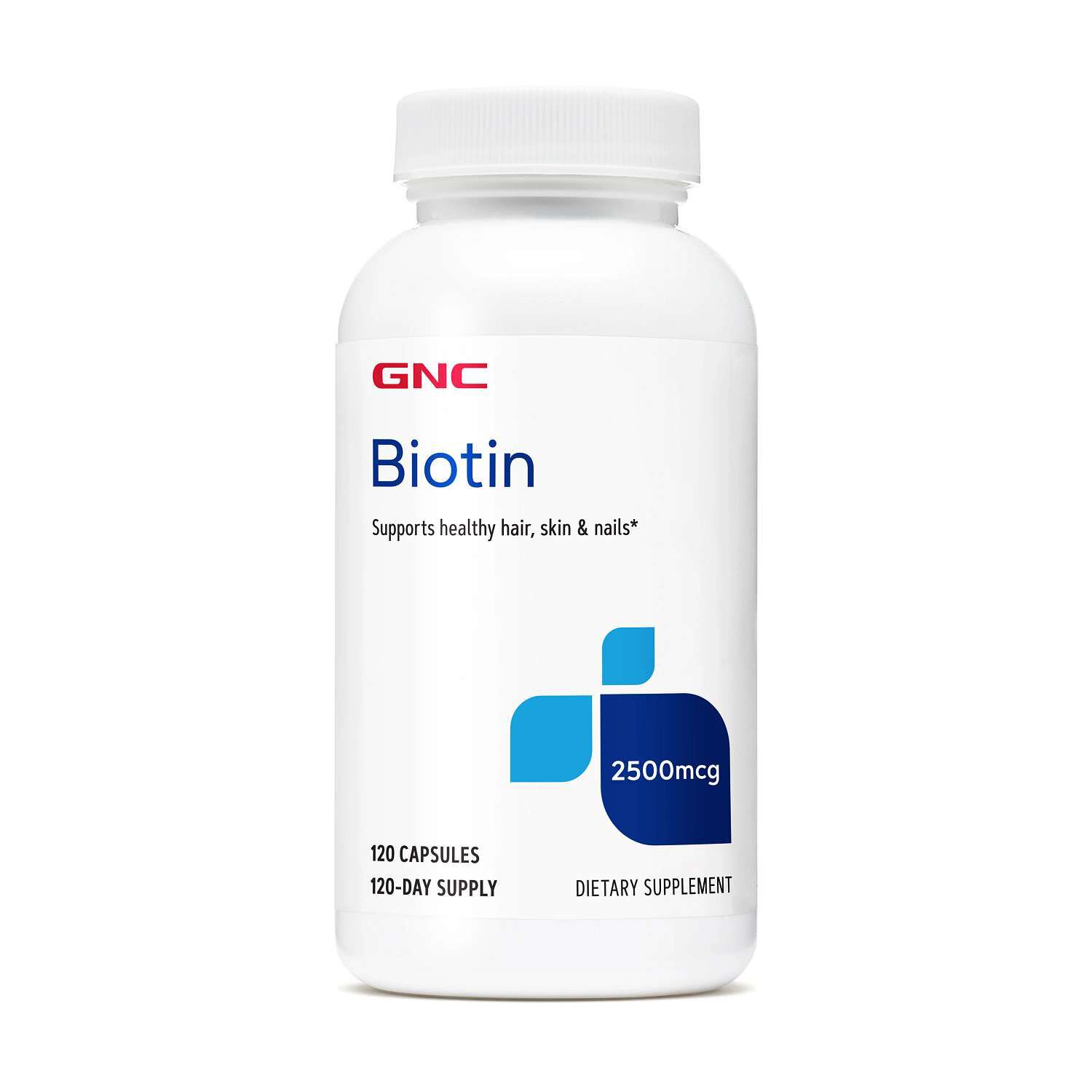 Biotin 2500mcg - 120 Capsules (120 Servings)  | GNC